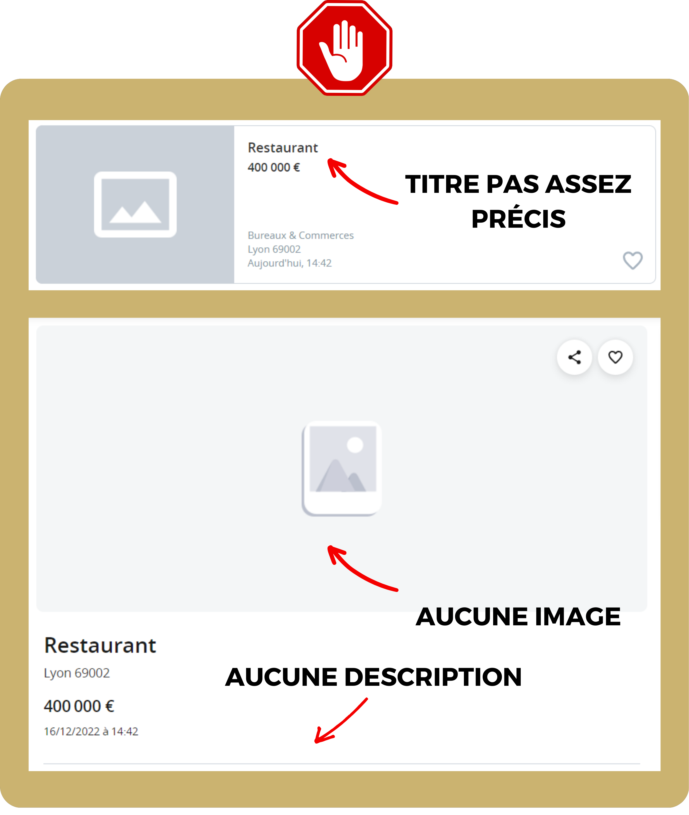 erreur annonce vente immobilier commerce